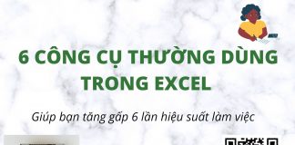 6 công cụ thường dùng trong Excel