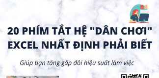 Excel – 20 Phím tắt nhất định phải biết