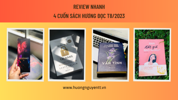 Review sách: 4 cuốn sách Hương đã đọc trong tháng 8